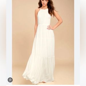 Lulus For Life White Embroidered Maxi Dress